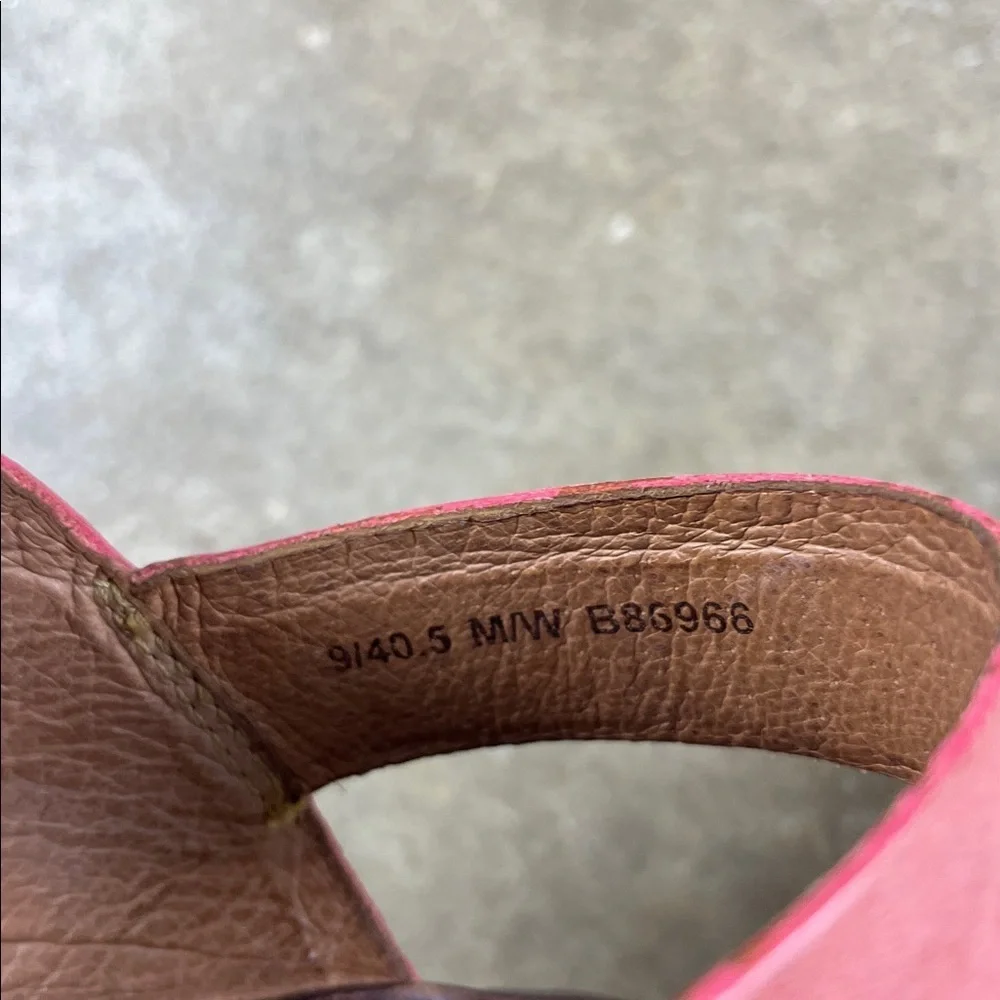Born Light Red/Pink wedge Sandals Size: 9